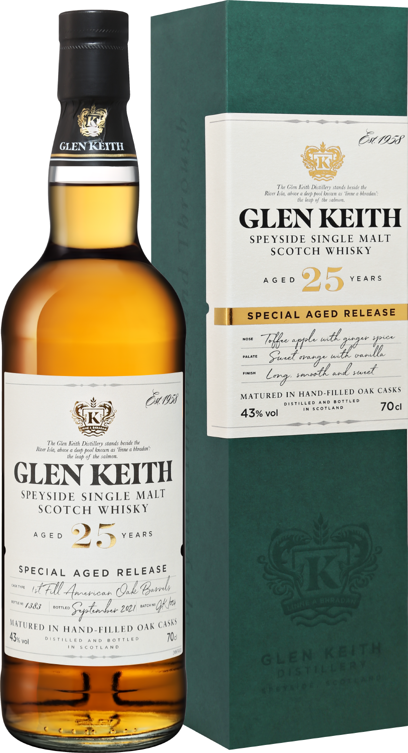 Glen Keith Speyside Single Malt Scotch Whisky 25 y.o. (gift box)