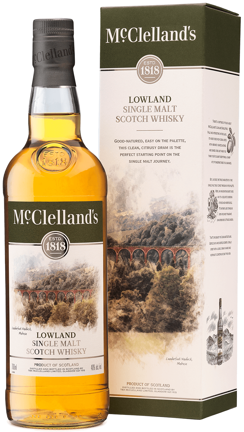 McClelland's Lowland single malt scotch whisky (gift box) speymhor single malt scotch whisky gift box