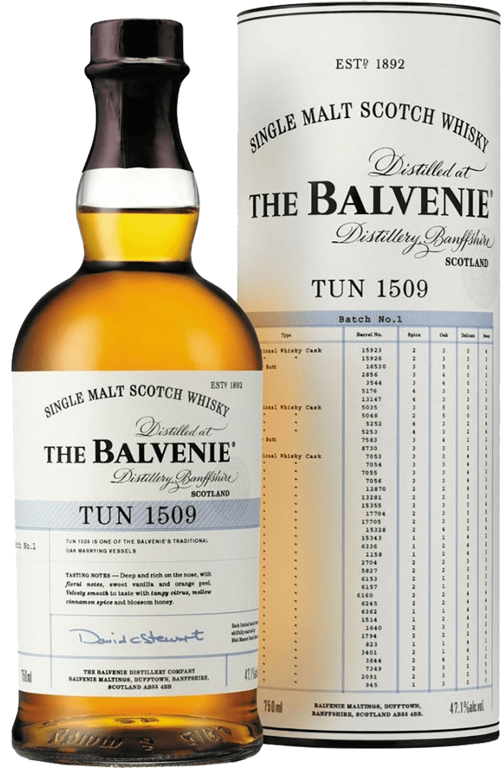 The Balvenie Tun 1509 Single Malt Scotch Whisky (gift box) the balvenie single barrel 12 y o single malt scotch whisky gift box