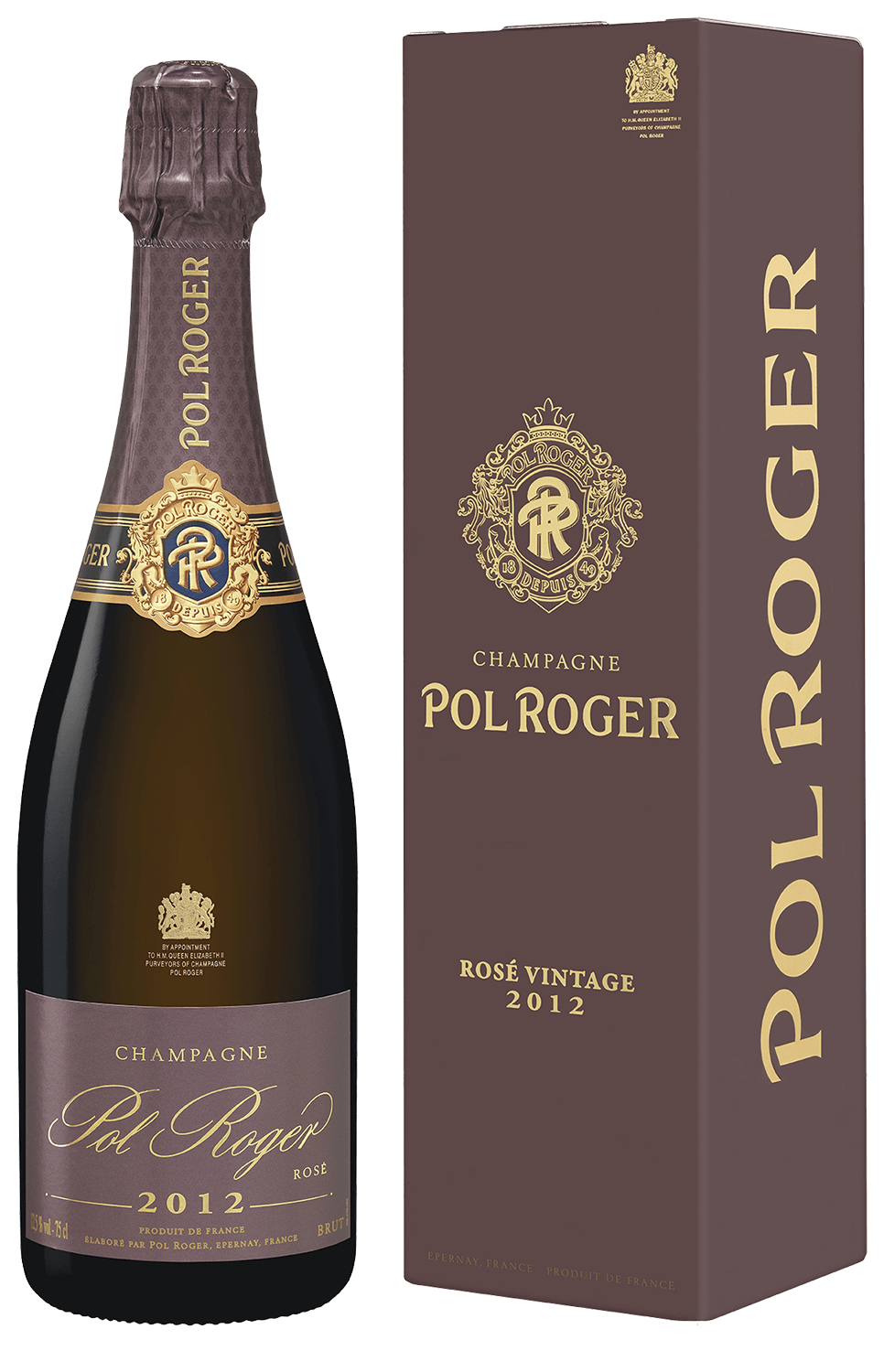 Pol Roger Rose Vintage Champagne AOC (gift box) taittinger comtes de champagne rose champagne aoc gift box
