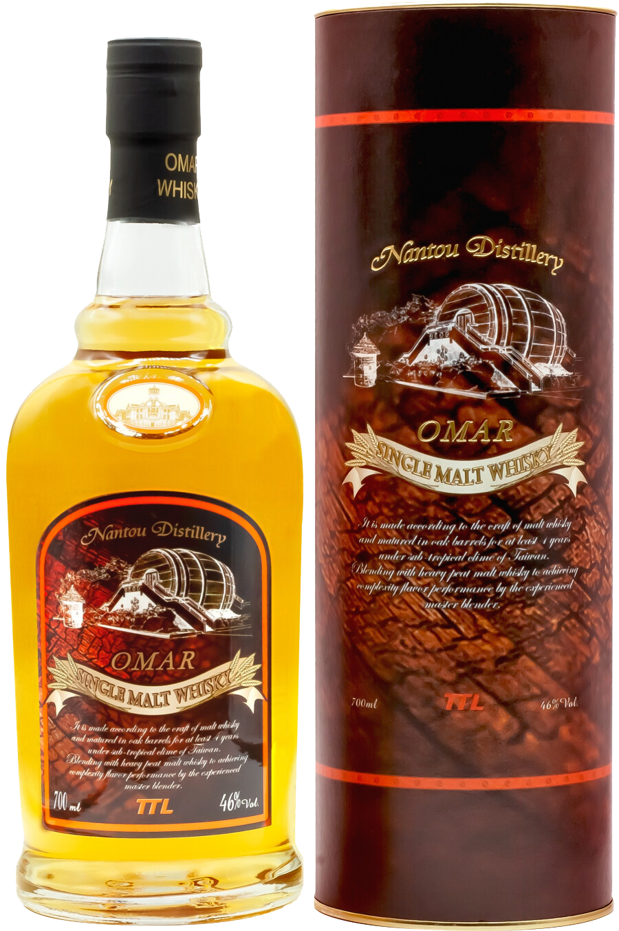 Omar Single Malt Peated Type (gift box)