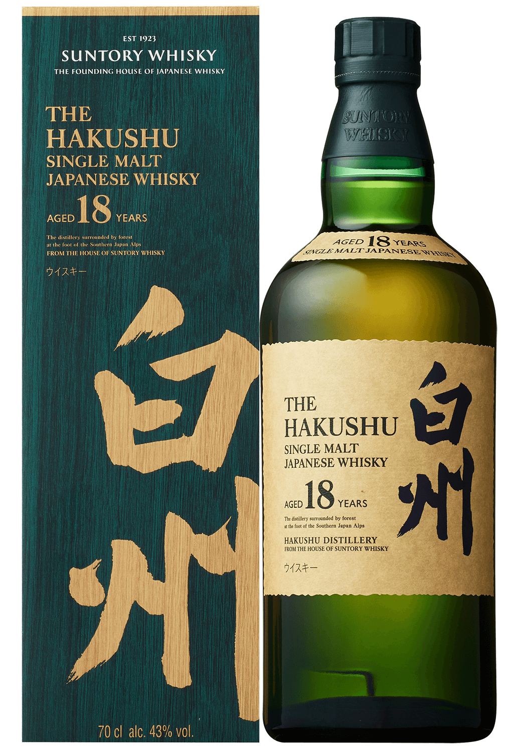 Hakushu 18 y.o. Single Malt Japanese Whisky (gift box)