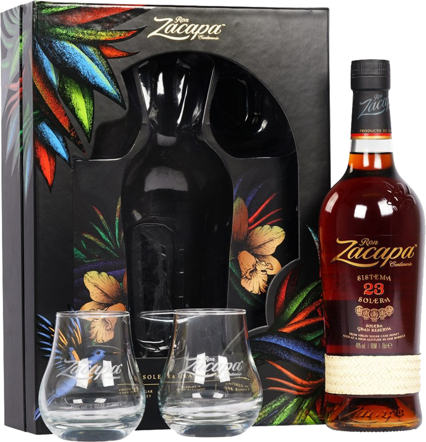 Zacapa Centenario Solera Gran Reserva 23 y.o. (gift box with 2 glasses)