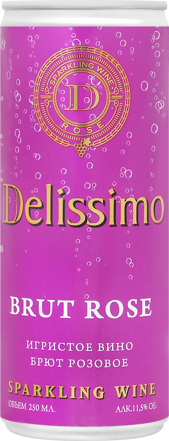 Делиссимо Брют Розе 2021 0.25&nbsp;л