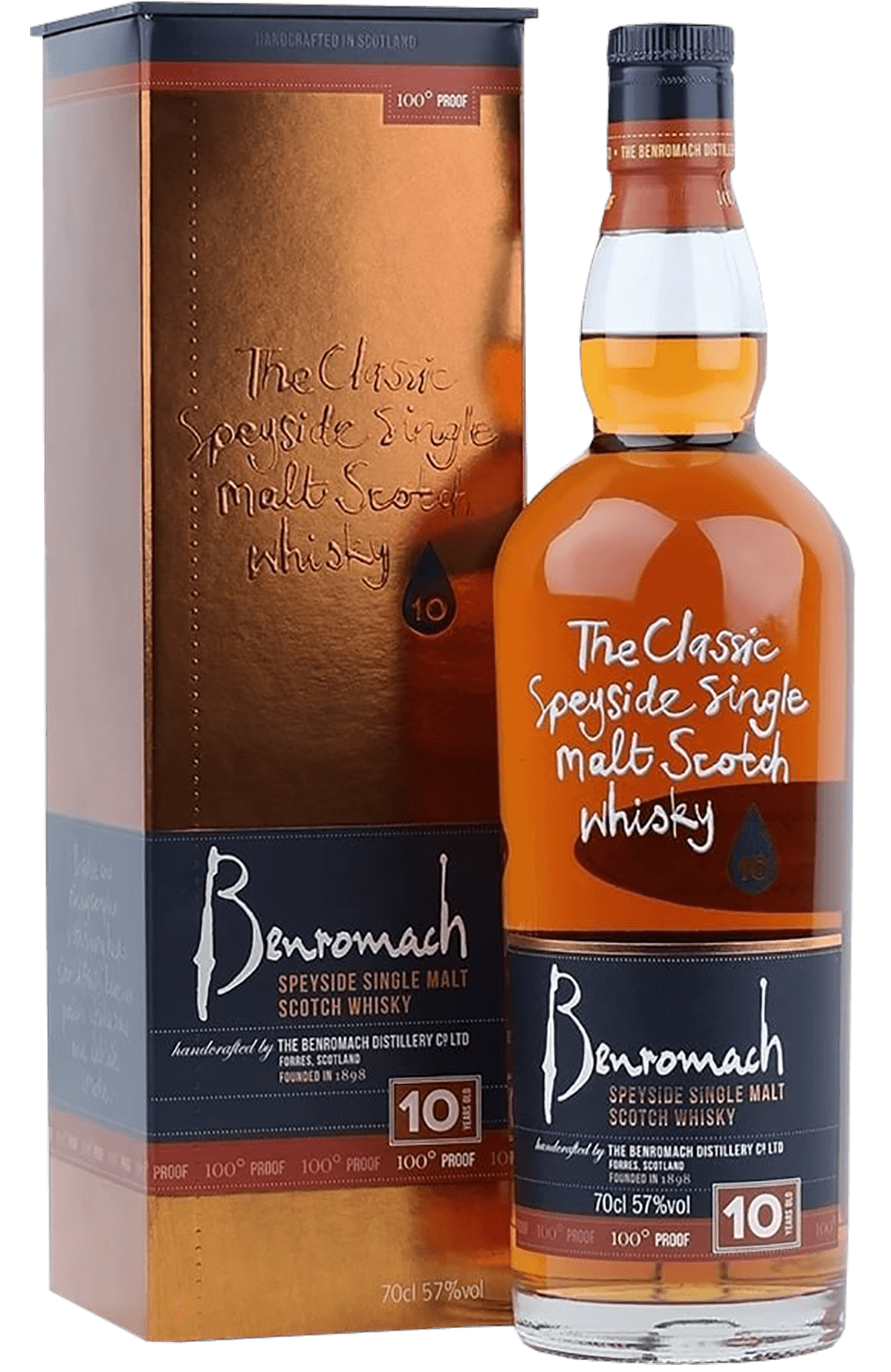 Benromach 10 y.o. Speyside single malt scotch whisky (gift box) cardhu speyside 12 y o single malt scotch whisky gift box