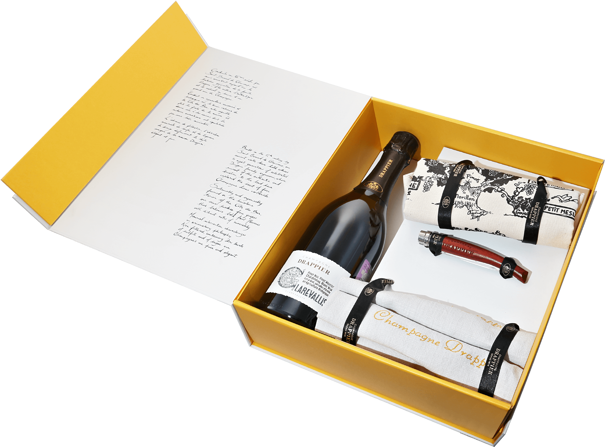 Drappier Clarevallis Champagne AOC (gift box) drappier carte d’or brut champagne aop in gift box with two glasses