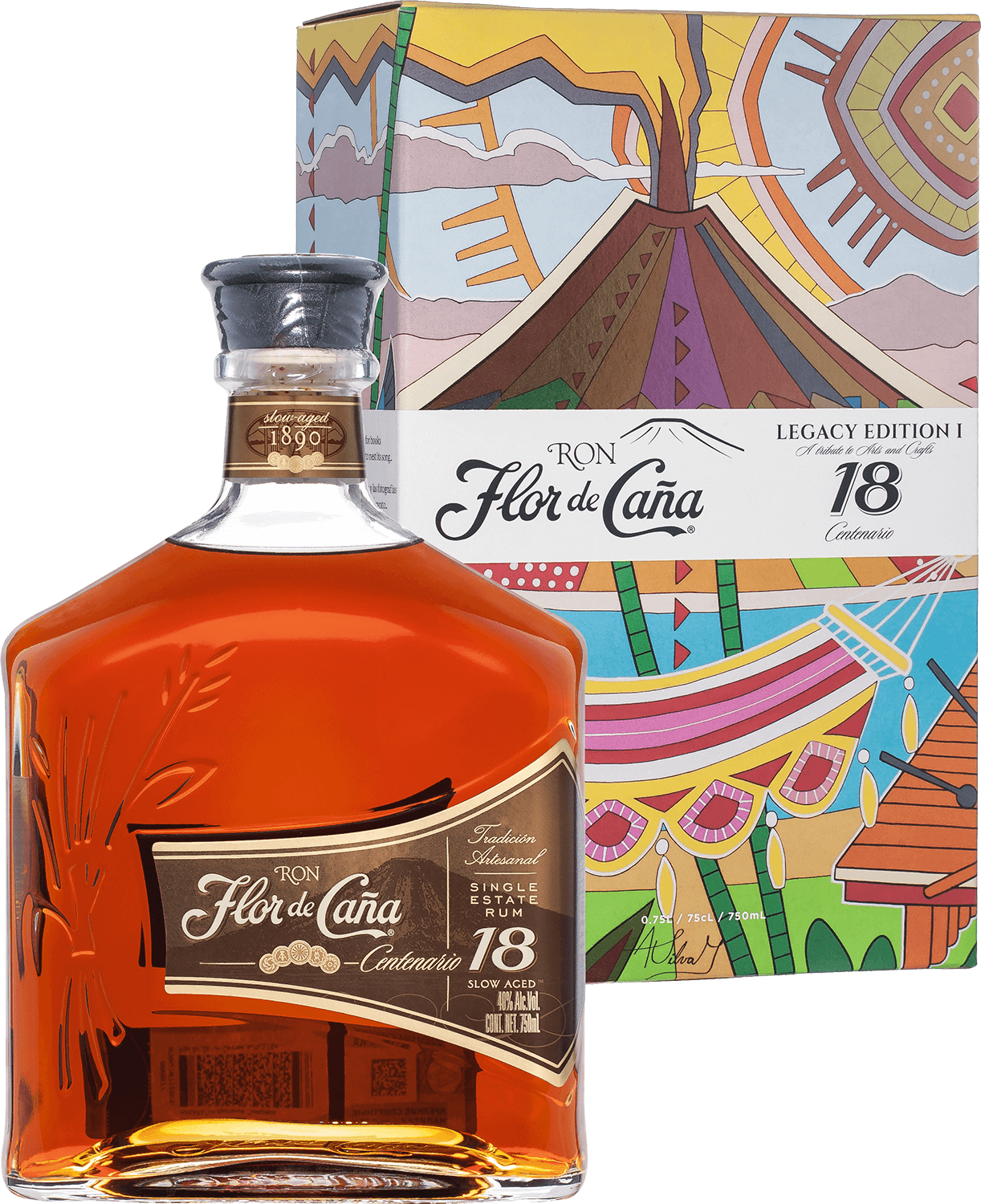 Флор де Канья 18 Сентенарио Ликорера де Никарагуа в подарочной упаковке 0.75&nbsp;л