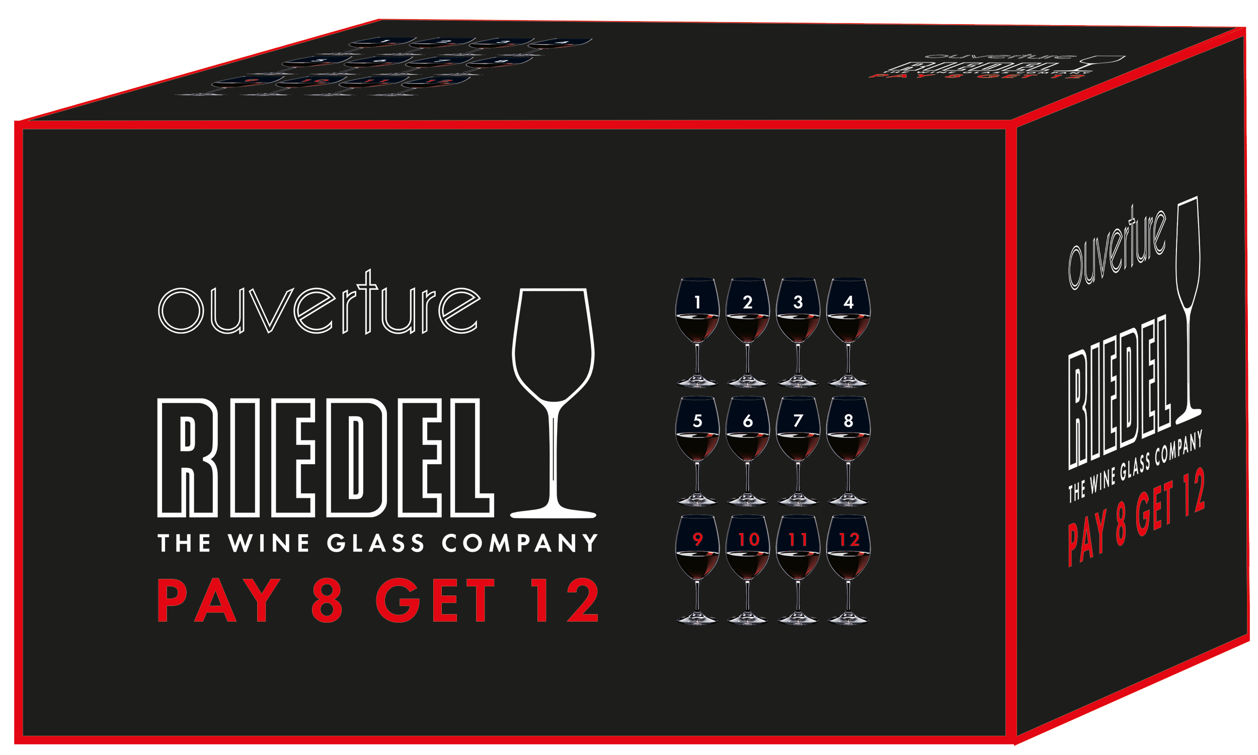Riedel Ouverture Red Wine andquot;Pay 8 Get 12andquot; (12 glasses set) riedel andquot oandquot viognier andquot buy 3 get 4andquot 4 glasses set