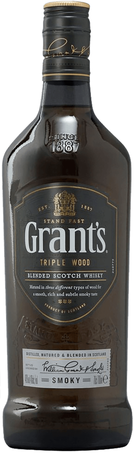 Grant's Triple Wood Smoky Blended Scotch Whisky famous grouse smoky black blended scotch whisky