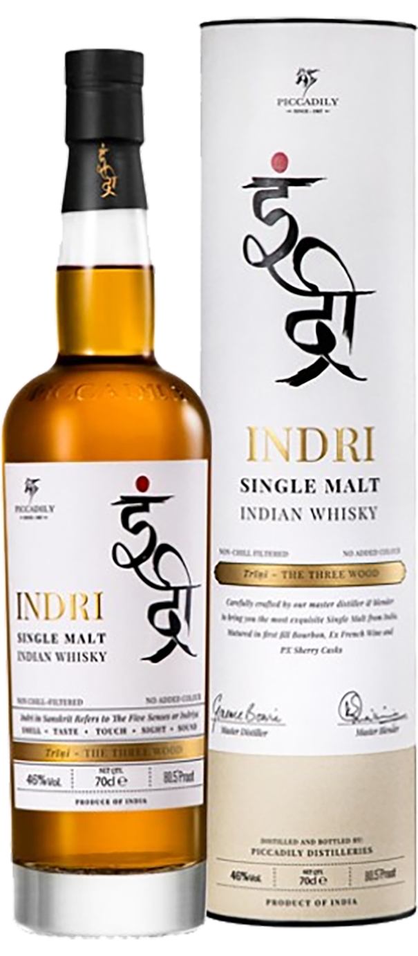 Виски Trini Three Wood Indri Single Malt Whisky (gift box) 0.7 л (Трини Три  Вуд Индри Сингл Молт солодовый виски в подарочной упаковке), купить в  магазине в Москве - цена, отзывы