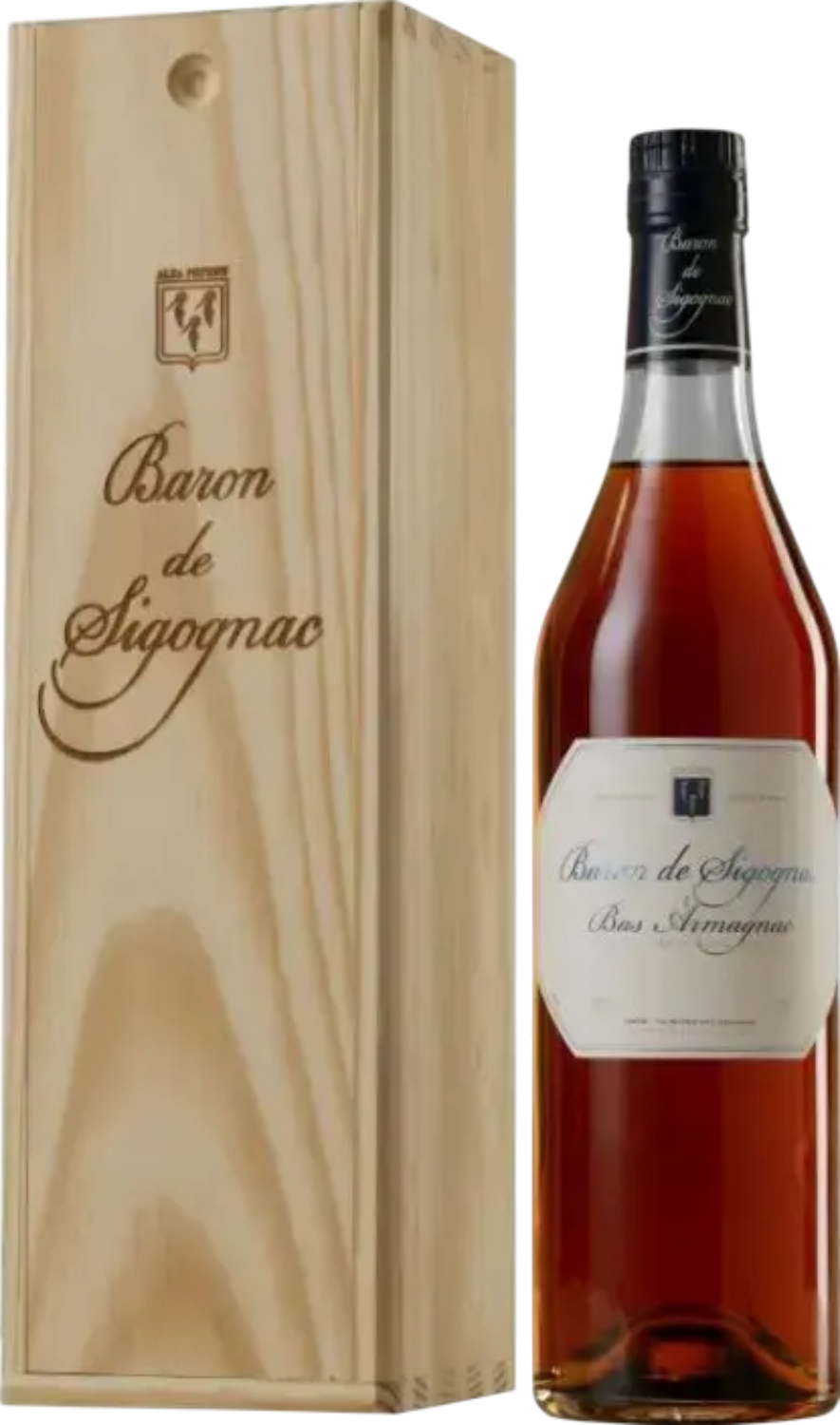 Барон де Сигоньяк 15 лет Арманьяк AOC в деревянном футляре 0.7&nbsp;л