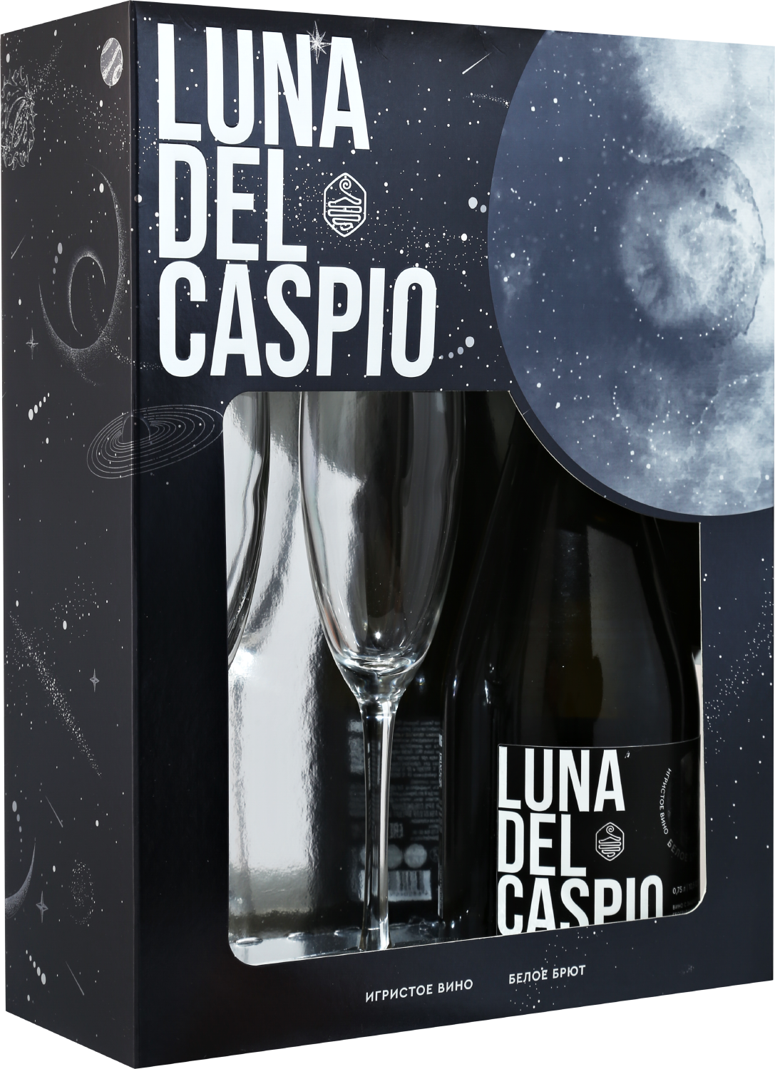 Luna Del Caspio Dagestan Derbent Vino (gift box with 2 glasses)