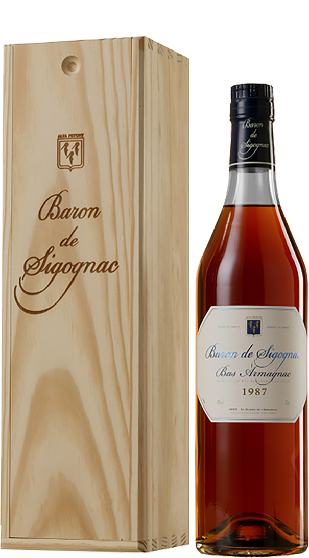 Барон де Сигоньяк 1987 Арманьяк AOC в подарочной упаковке 1987 0.7&nbsp;л