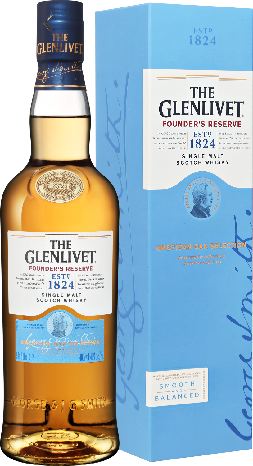 The Glenlivet Founder's Reserve Single Malt Scotch Whisky (gift box) the glenlivet french oak reserve single malt scotch whisky 15 y o gift box