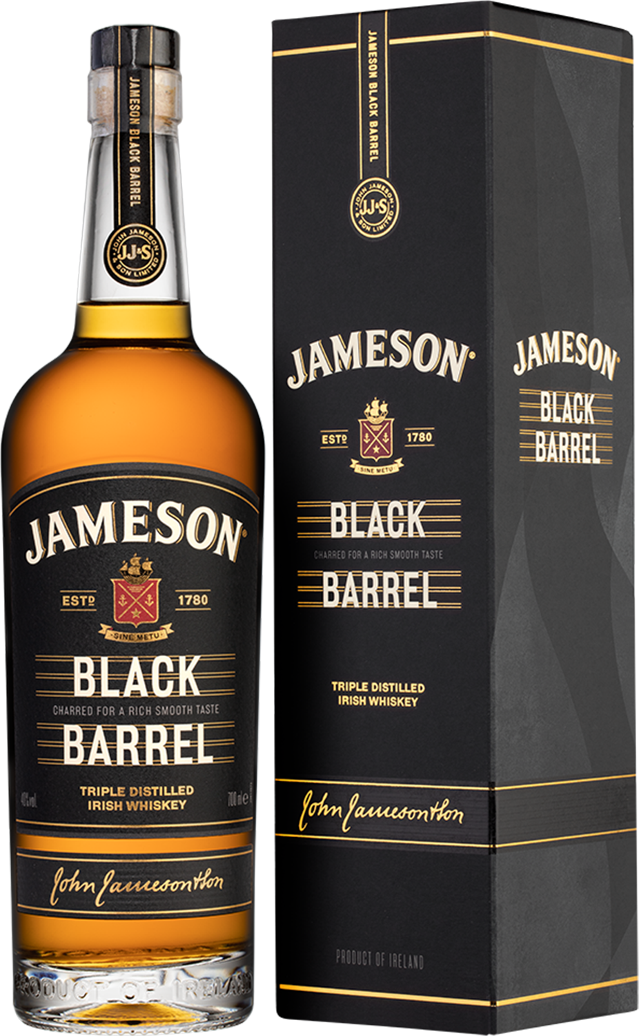 Jameson Black Barrel Blended Irish Whiskey (gift box) bushmills original blended irish whiskey gift box with 2 glasses