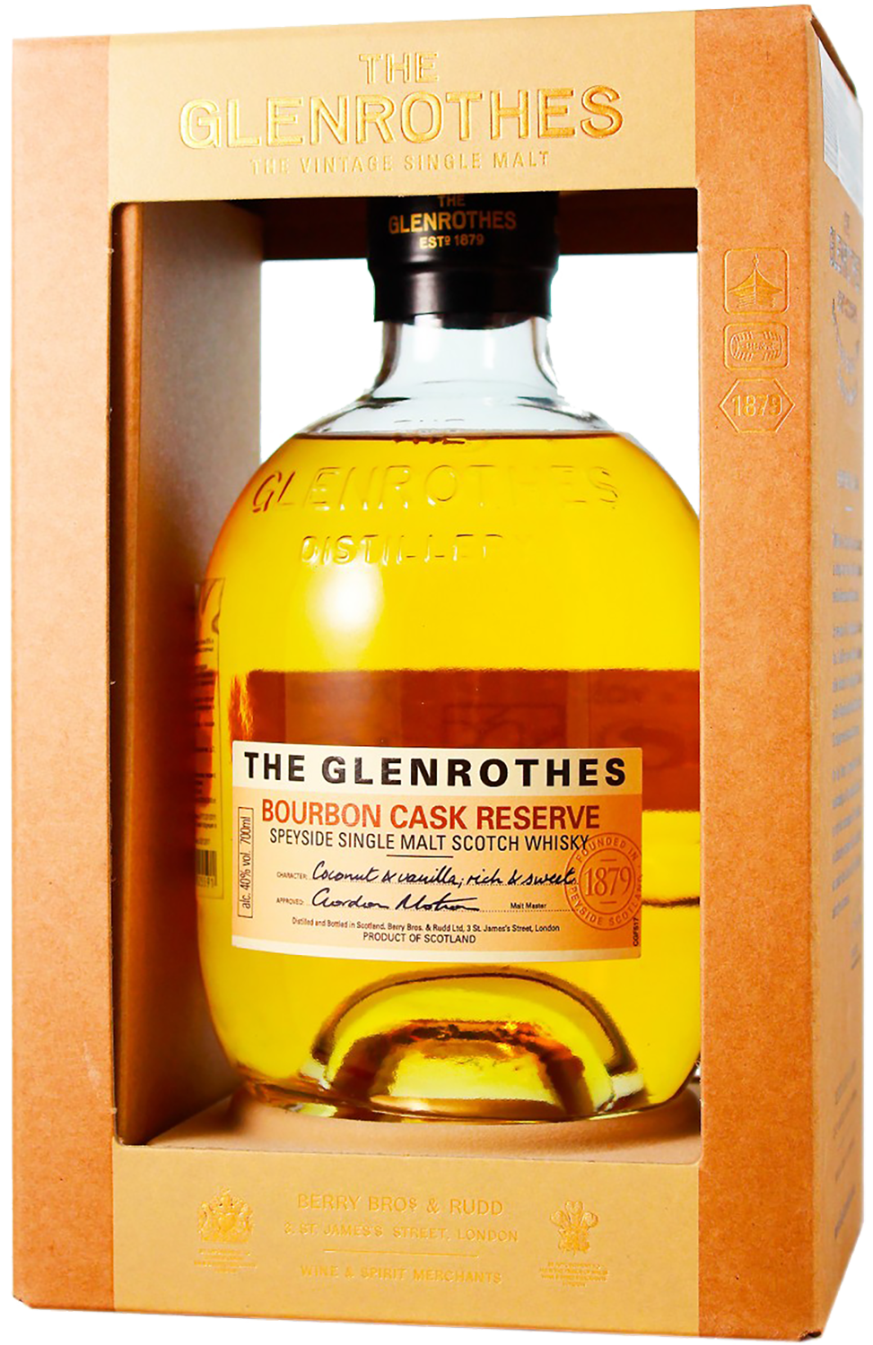The Glenrothes Bourbon Cask Reserve Speyside Single Malt Scotch Whisky (gift box) wemyss malts triptych of treats linkwood 1995 speyside single cask single malt scotch whisky 23 y o gift box