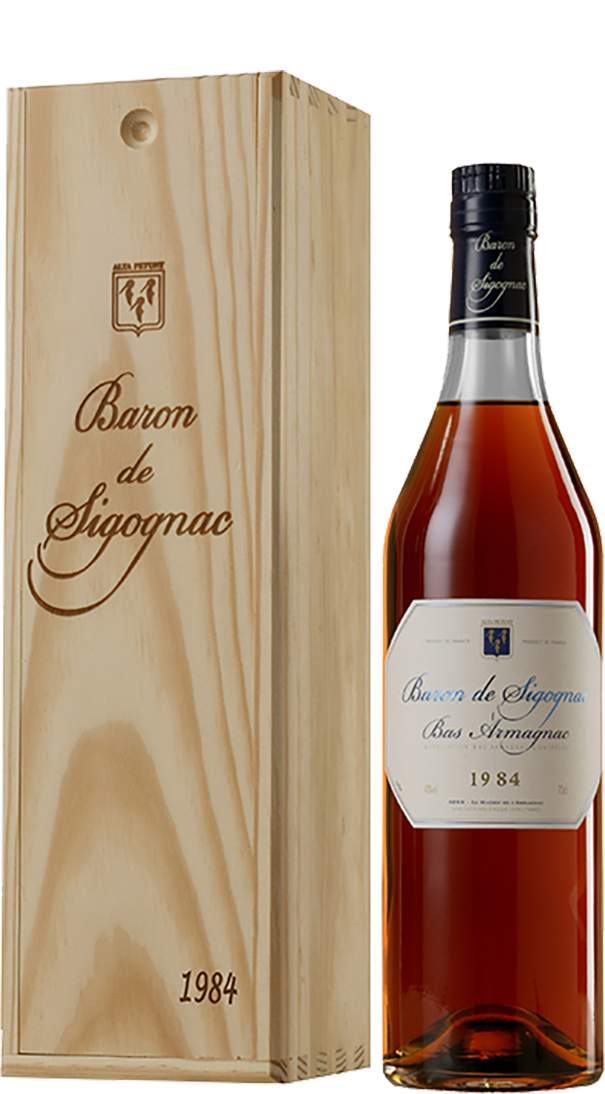 Барон де Сигоньяк 1984 Арманьяк AOC в подарочной упаковке 1984 0.7&nbsp;л