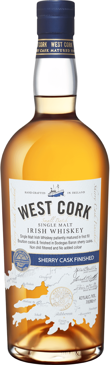 West Cork Small Batch Sherry Cask Finished Single Malt Irish Whiskey goalong single malt whiskey small batch gift box