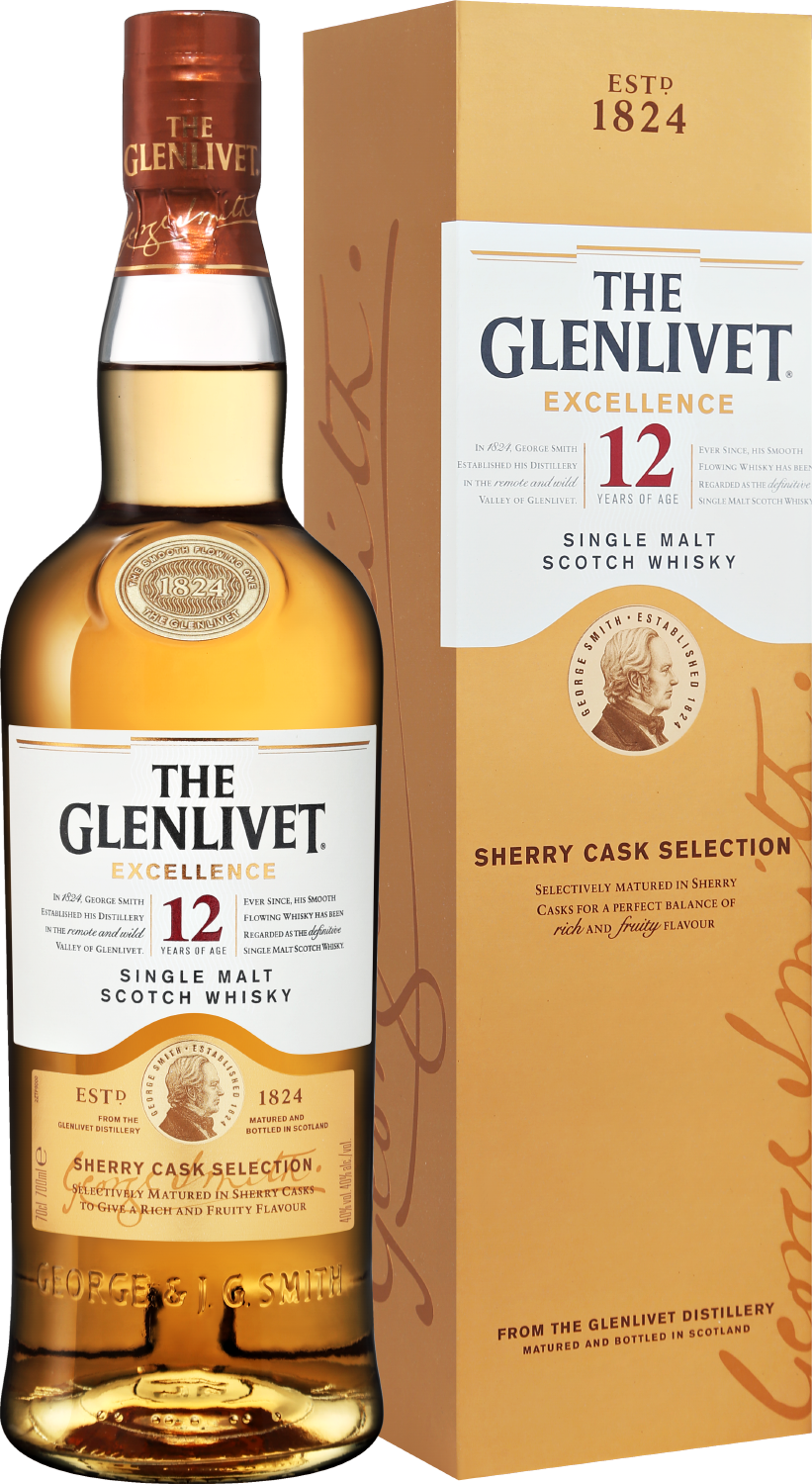 The Glenlivet Excellence Sherry Cask Selection Single Malt Scotch Whisky 12 y.o. (gift box)