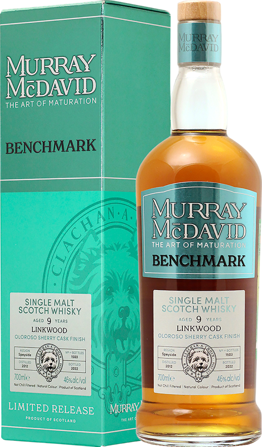 Murray McDavid Benchmark Linkwood 9 Years Old Single Malt Scotch Whisky (gift box)