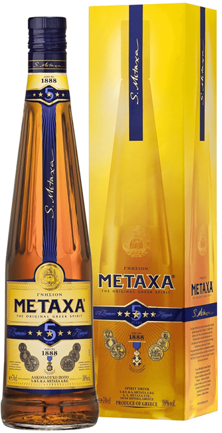 metaxa 7 stars gift box with two glasses Metaxa 5 stars (gift box)