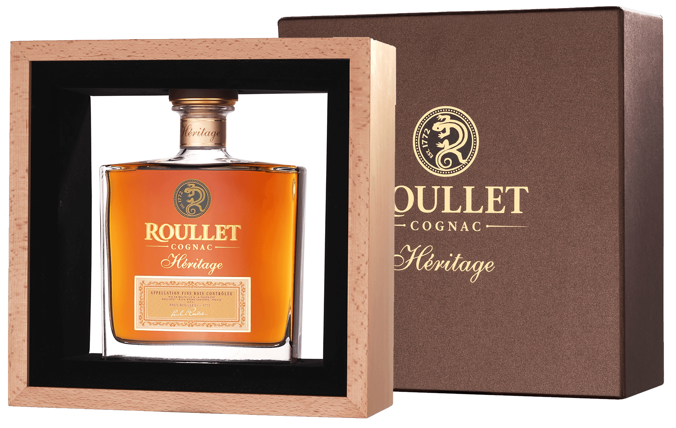 Коньяк Roullet Cognac Heritage Fins Bois (gift box) 0.7 л (Рулле Коньяк  Эритаж Фэн Буа в подарочной упаковке), купить в магазине в Москве - цена,  отзывы