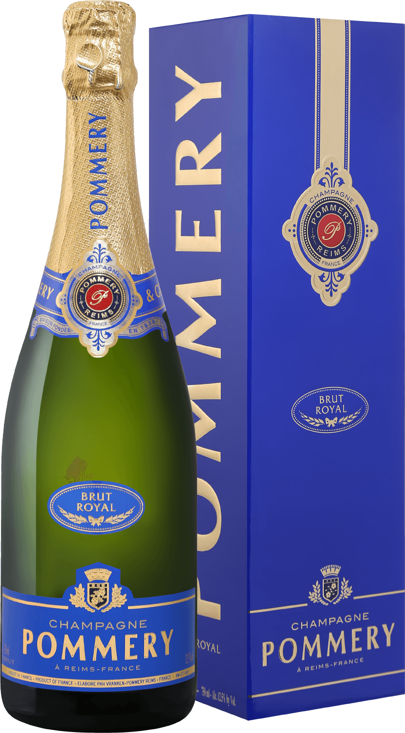 Pommery Brut Royal Champagne AOP (gift box) drappier carte d’or brut champagne aop in gift box with two glasses
