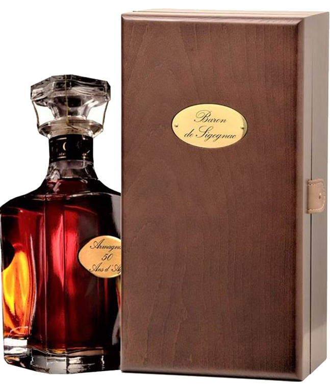 Барон де Сигоньяк 50 лет Арманьяк AOC Карафе в деревянном футляре 0.7&nbsp;л