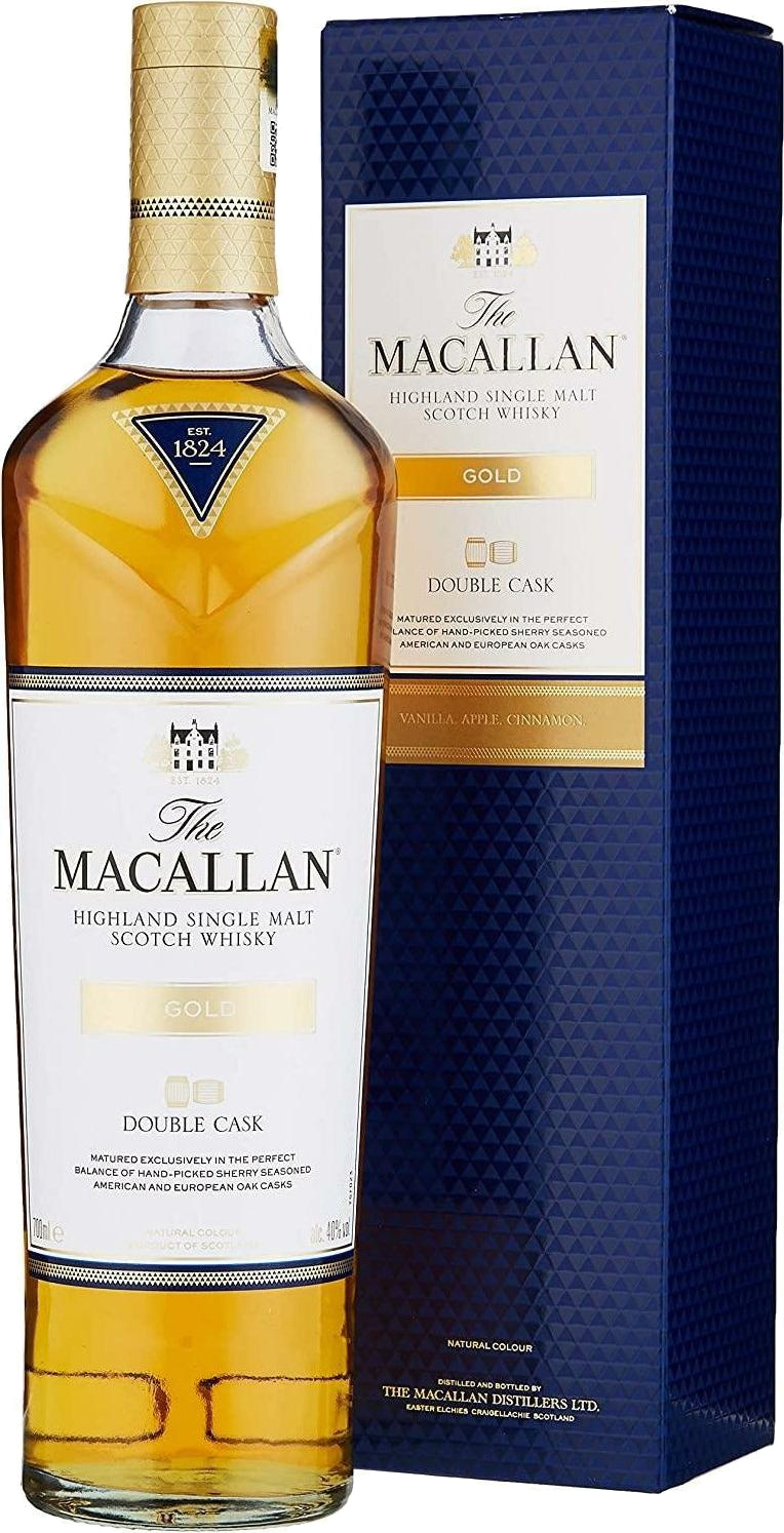 Виски Macallan Double Cask Gold Highland Single Malt Scotch Whisky (gift  box) 0.7 л (Макаллан Дабл Каск Голд Хайлэнд Сингл Молт солодовый виски в  подарочной упаковке), купить в магазине в Саратове -