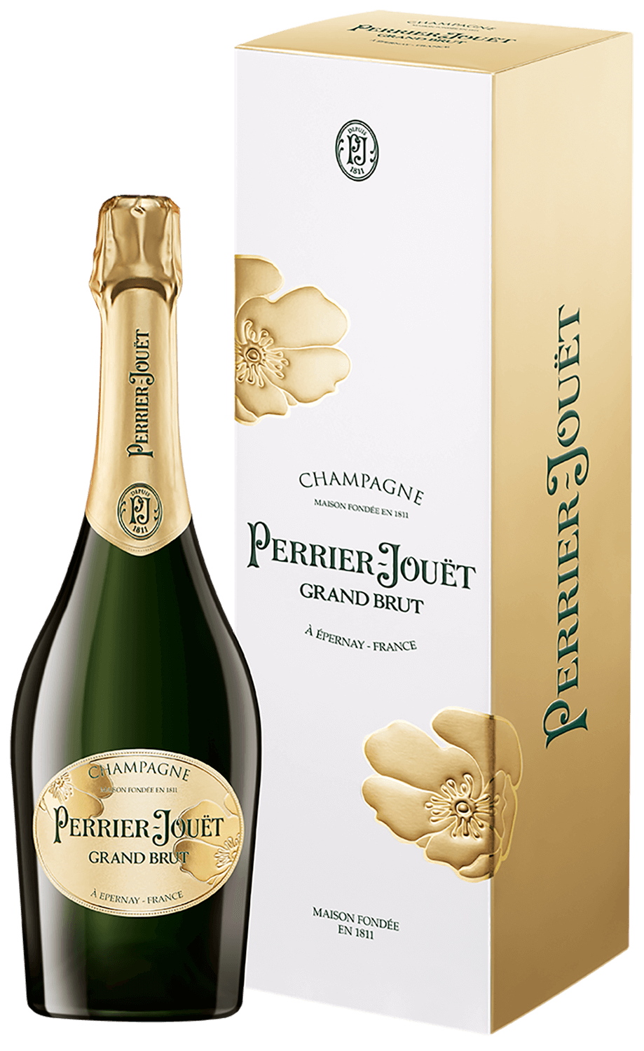 Perrier-Jouёt Grand Brut Champagne AOC (gift box) perrier jouet blanc de blancs champagne aoc brut gift box