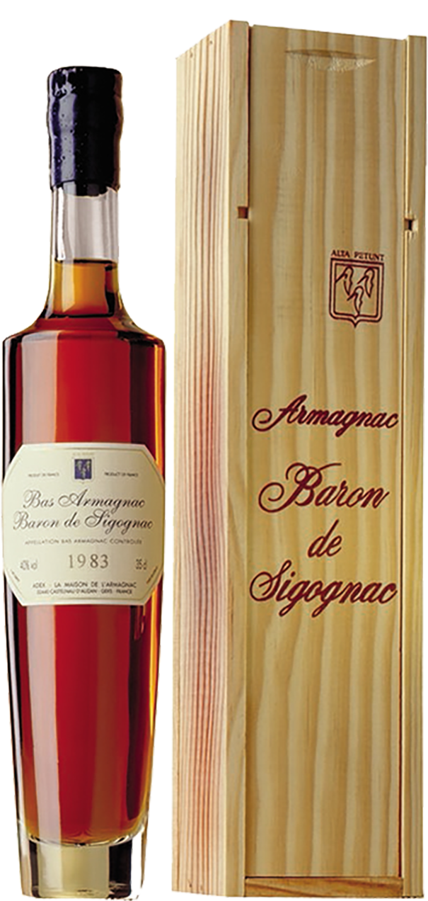 Baron de Sigognac 1983 Armagnac AOC (gift box) baron gaston legrand bas armagnac vs gift box