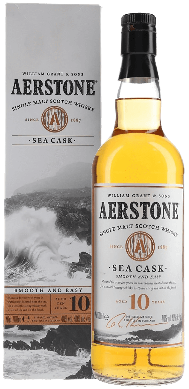 Aerstone Sea Cask 10 y.o. Single Malt Scotch Whisky (gift box) wemyss malts vintage chesterfields 1988 invergordon single cask single grain scotch whisky 30 y o gift box