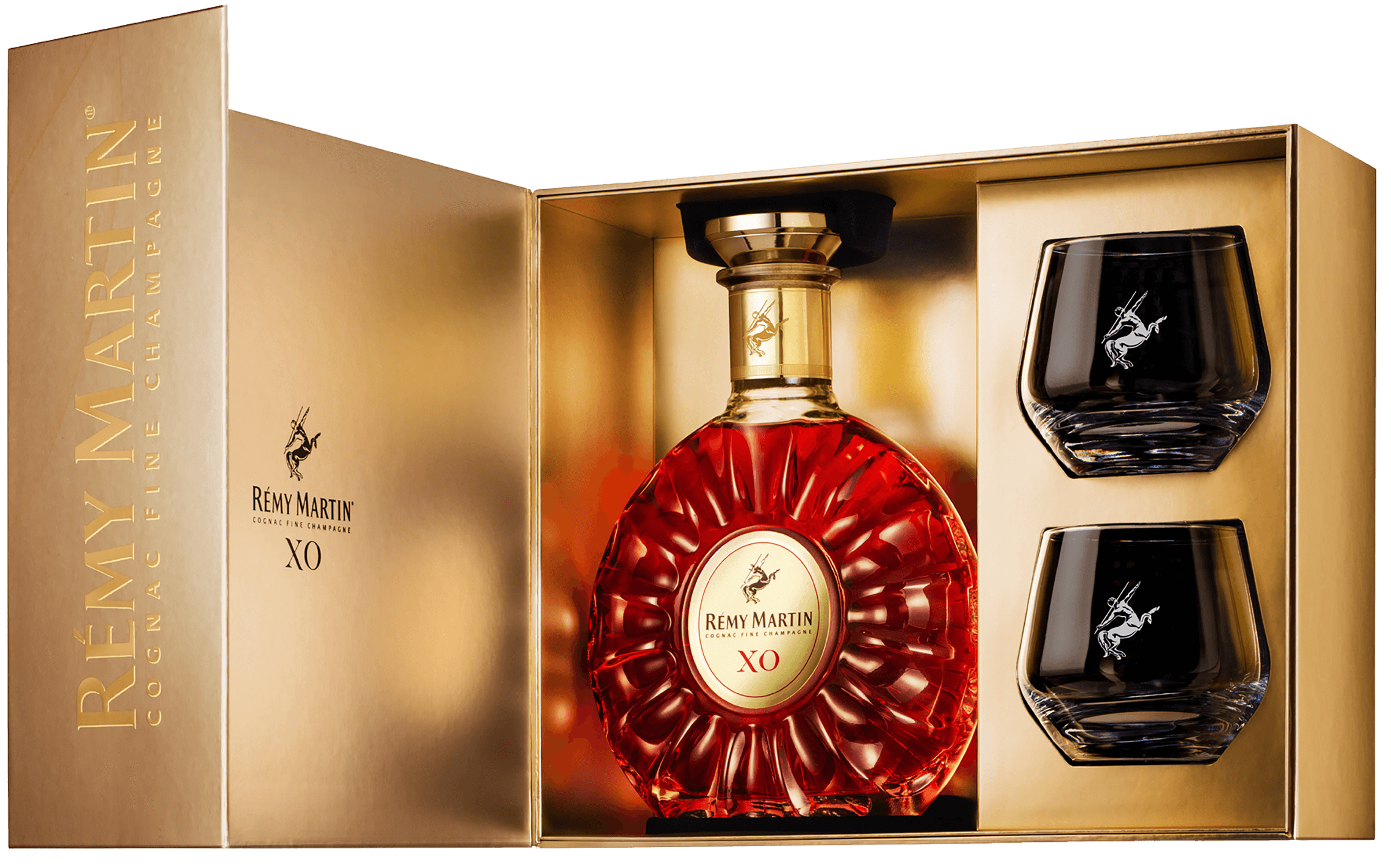 Rémy Martin Cognac XO (gift box with two glasses) courvoisier vs in gift box with two glasses