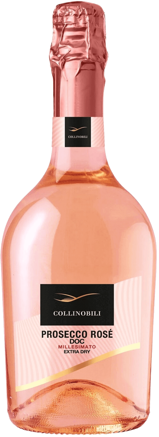 Игристое вино розовое сухое Collinobili Prosecco Rose DOC Millesimato Extra  Dry Contarini 0.75 л (Коллинобили Просекко Розе DOC Миллезимато Экстра Драй  Контарини), купить в магазине в Новосибирске - цена, отзывы