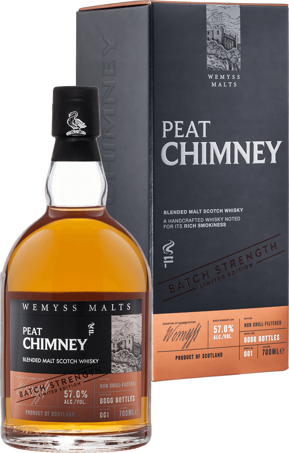цена Wemyss Malts Peat Chimney Batch Strength Blended Malt Scotch Whisky (gift box)