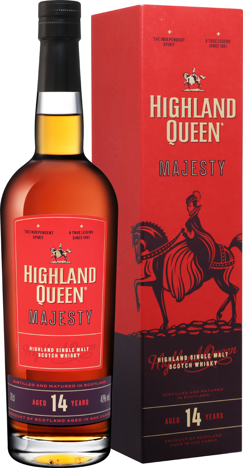 Виски Highland Queen Majesty Single Malt Scotch Whisky 14 y.o. (gift box)  0.7 л (Хайлэнд Куин Меджисти Сингл Молт 14 лет солодовый виски в подарочной  упаковке), купить в магазине в Москве - цена, отзывы