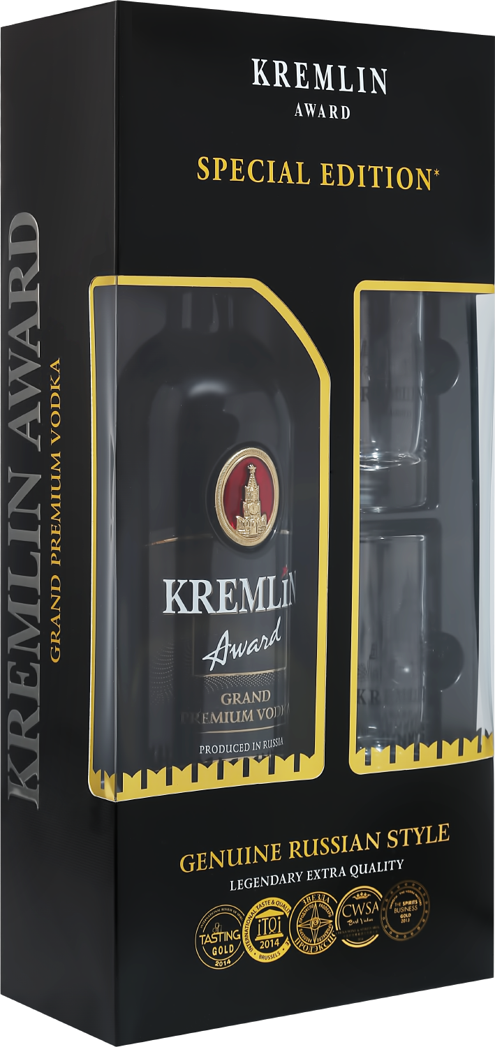 Водка KREMLIN AWARD Grand Premium (gift box) 0.7 л (КРЕМЛИН ЭВОРД Гранд  Премиум в подарочной упаковке), купить в магазине в Москве - цена, отзывы