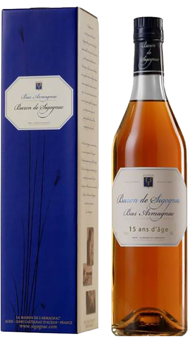 Барон де Сигоньяк 15 лет Арманьяк AOC в подарочной упаковке 0.7&nbsp;л