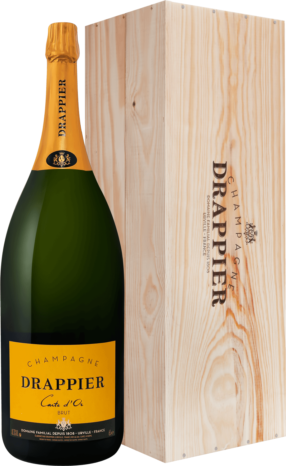 Drappier Carte d’Or Brut Champagne AOP in gift box drappier grande sendrée brut champagne aop