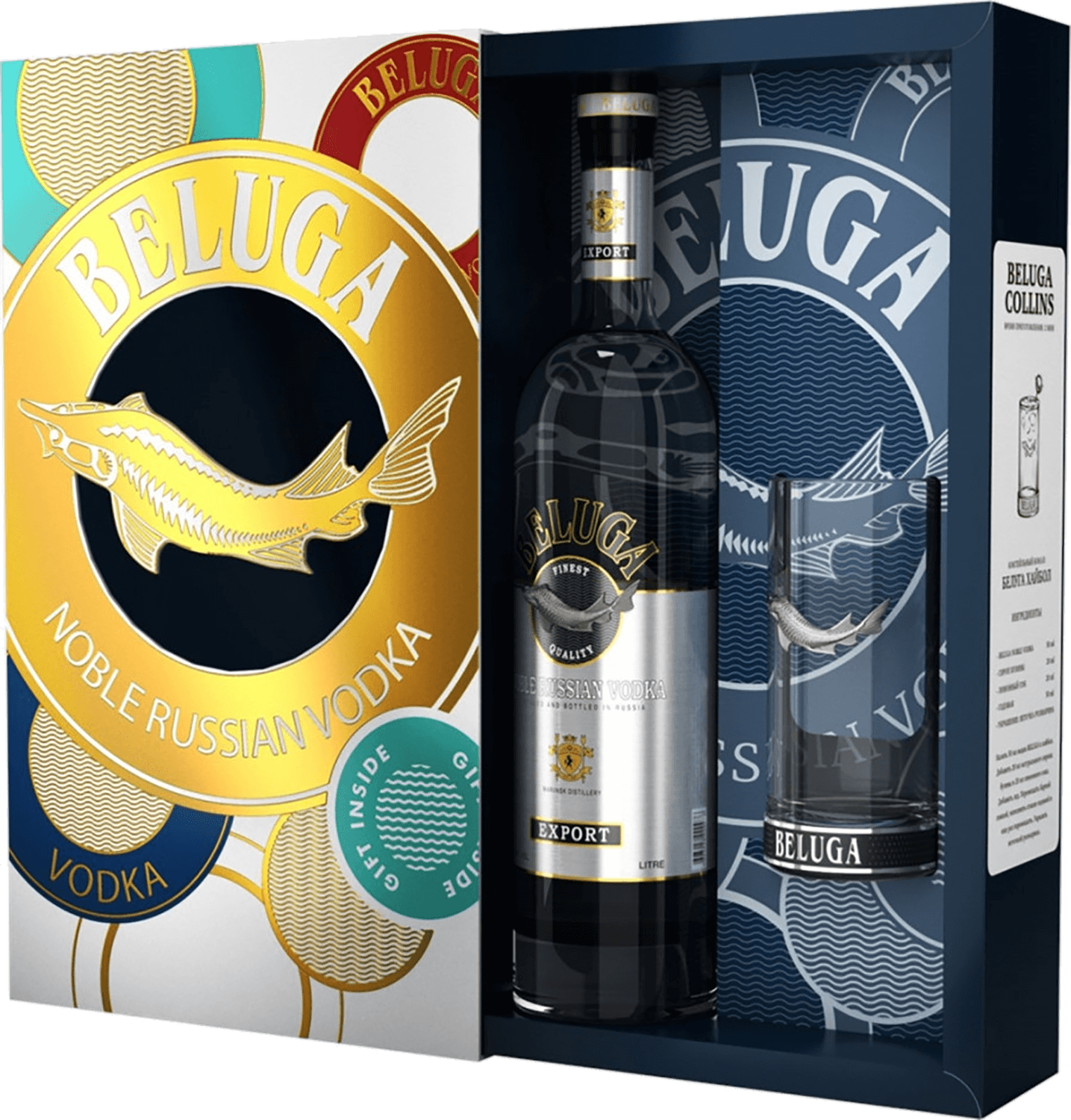 Beluga Noble (gift box with a shot) jagermeister gift box with shot