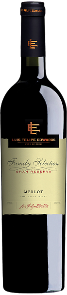 Вино Merlot Family Selection Grand Reserva Colchagua Valley DO Luis Felipe Edwards, 0.75 л