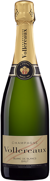 Французское шампанское Vollereaux Blanc de Blanc Brut Champagne AOC, 0.75 л