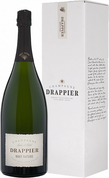 Шампанское Drappier Brut Nature Zero Dosage Champagne AOP (gift box), 1.5 л