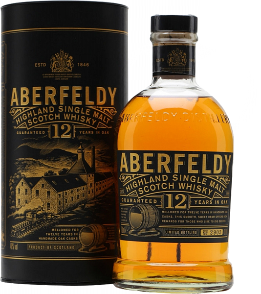 Виски Aberfeldy Highland Sing Malt Scotch Whisky 12 y.o. (gift box), 0.7 л