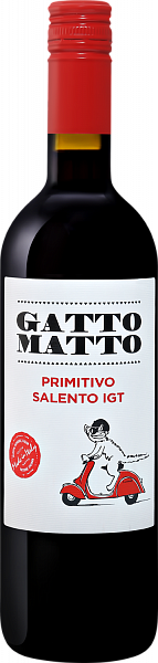 Gatto Matto Primitivo Salento IGT Villa Degli Olmi, 0.75 л
