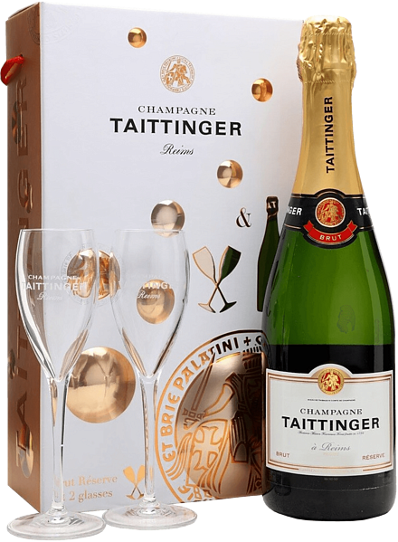 Шампанское Taittinger Brut Reserve Champagne AOC (gift box), 1.5 л