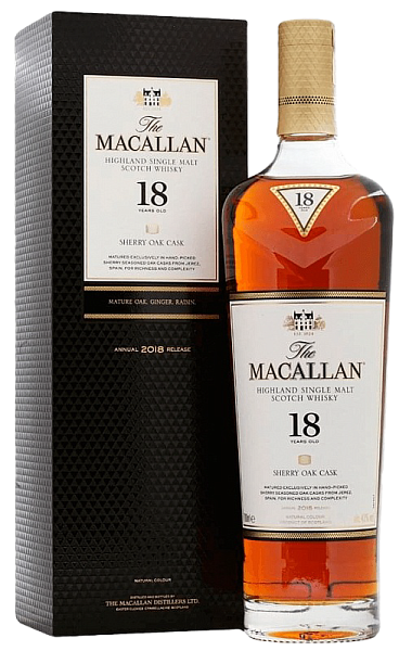 Виски Macallan Sherry Oak Cask Highland Single Malt Scotch Whisky 18 y.o. (gift box), 0.7 л в Саратове