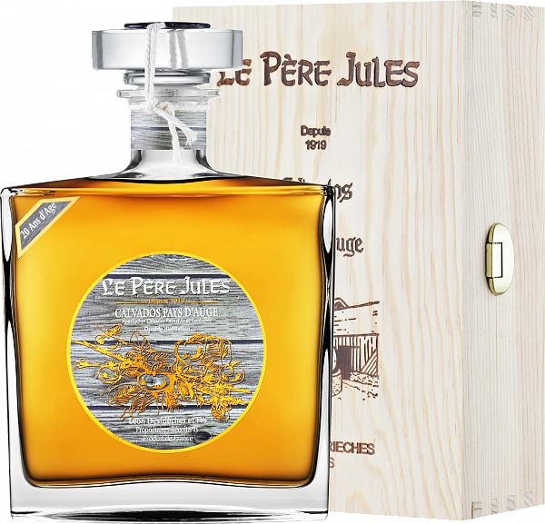 Кальвадос Le Pere Jules Pays d'Auge AOC 20 y.o. (in decanter & wooden box), 0.7 л