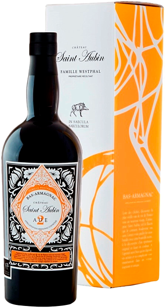 Арманьяк Saint Aubin 2 Age Bas-Armagnac AOC (gift box), 0.7 л