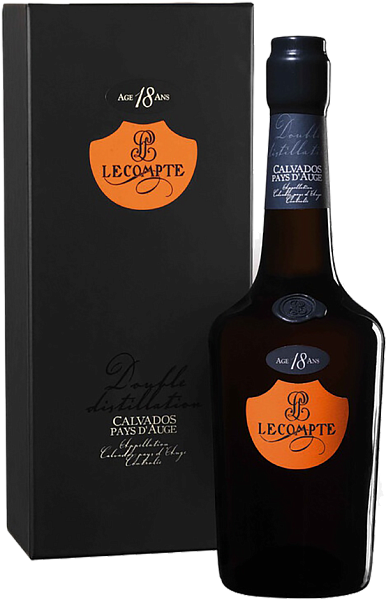 Кальвадос Lecompte Pays d'Auge AOC 18 years (gift box), 0.7 л